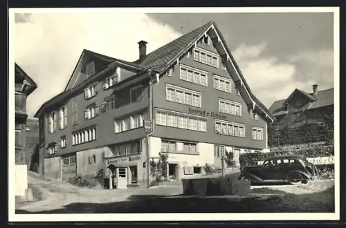 AK Neu St. Johann, Gasthof zum Ochsen, Eckfassade