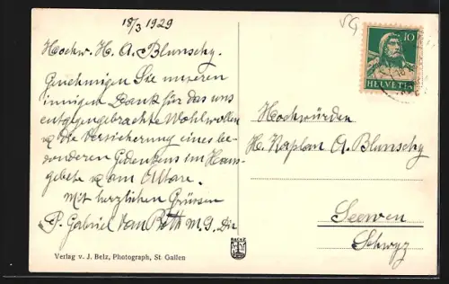 AK St. Gallen, Missionsanstalt Untere Waid, Gesamtansicht, Ostseite, Westseite, Aussicht auf den Bodensee