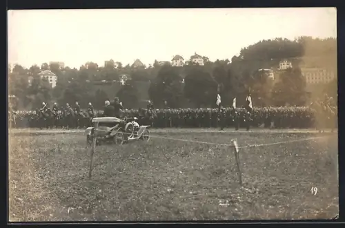 AK Aarau, Militäraufmarsch mit Fahnen