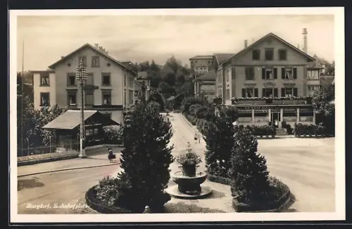 AK Burgdorf, Restaurant zum Bahnhof am Bahnhofplatz