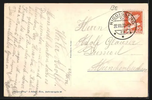 AK Riggisberg, Blick zum Spital Riggisberg