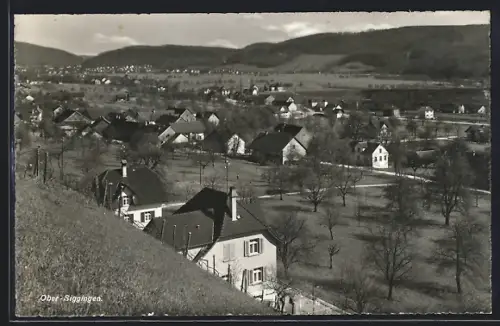 AK Deggenhausertal, Ober-Siggingen, Ortsansicht aus der Vogelschau