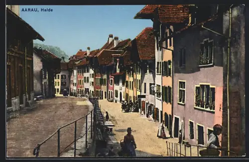 AK Aarau, Halde, Strassenpartie im Ort