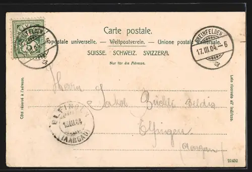 AK Rheinfelden, Restaurant Feldschlösschen, Ausblick von der Terrasse