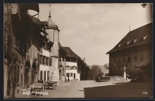 AK Brugg, Hofstatt, Strassenpartie im Ort