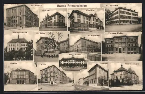 AK Basel, Primaschulen. Bläsi, Sevogel und St. Leonhard