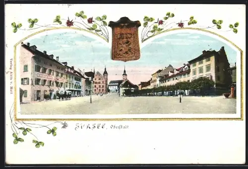 AK Sursee, Oberstadt mit Geschäften