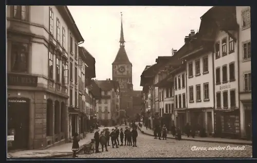 AK Aarau, Vordere Vorstadt mit Geschäften
