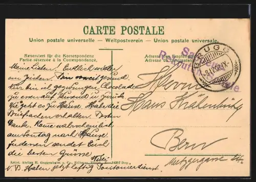 AK Brugg, Uferpartie, Passepartout