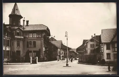 AK Langnau i. E., Hauptstrasse mit Haus des Emmenthaler Blattes