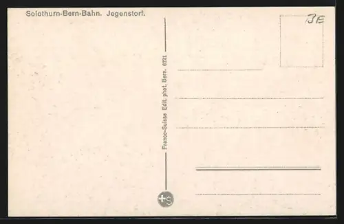 AK Jegenstorf, Solothurn-Bern-Bahn