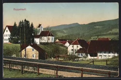 AK Rupperswil, Ortspartie mit Bahngleis