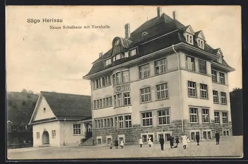 AK Säge Herisau, Neues Schulhaus mit Turnhalle