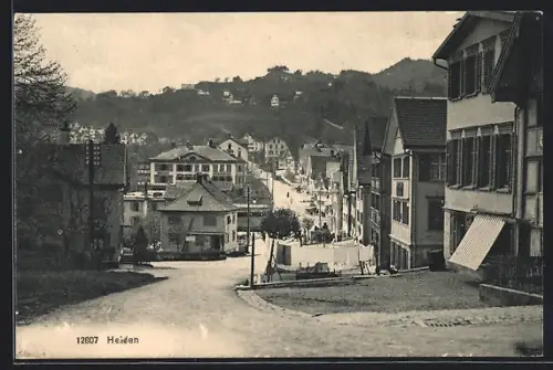 AK Heiden, Strassenpartie mit Sicht zum Bezirkskrankenhaus