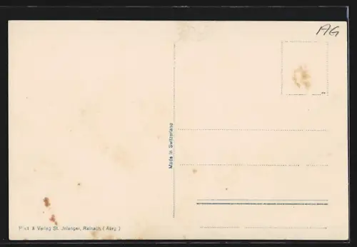 AK Reinach /Aarg., Mitteldorf, Strassenpartie mit Geschäften