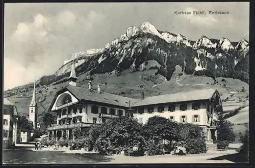 AK Flühli /Entlebuch, Kurhaus Flühli mit Kirche