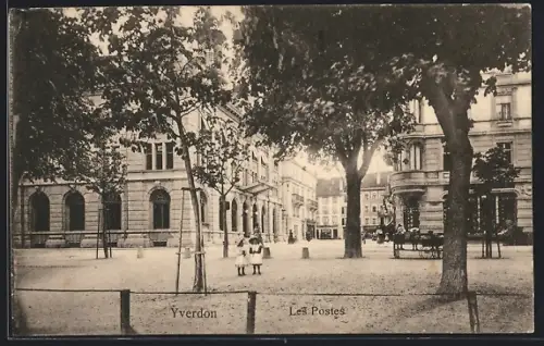 AK Yverdon, Les Postes, Partie am Postamt