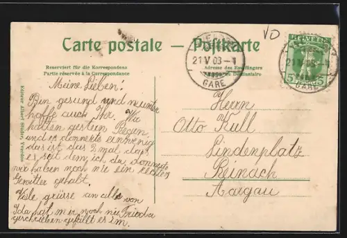 AK Yverdon, Les Postes, Partie am Postamt