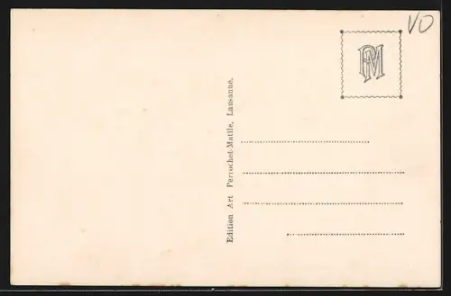 AK St. Sulpice /Vaud, Strassenpartie mit Geschäftshäusern und Villa