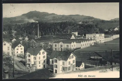 AK Rüti /Zürich, Teilansicht mit Strassenpartie
