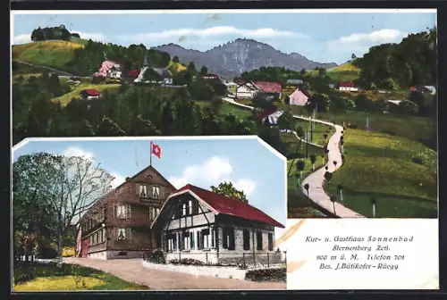 AK Sternenberg, Kur- und Gasthaus Sonnenbad, Strassenpartie
