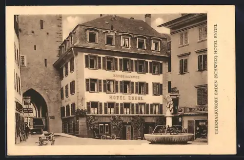 AK Baden, Hotel Engel beim Turm