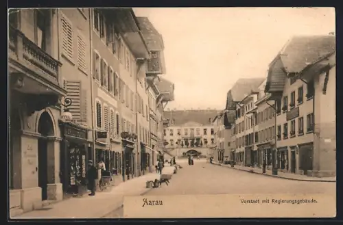 AK Aarau, Vorstadt mit Regierungsgebäude