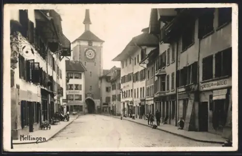 AK Mellingen, Strassenpartie am Stadttor
