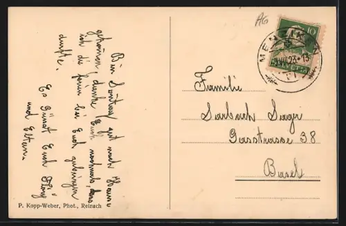 AK Menziken /Aargau, Strassenpartie mit Gemeindehaus