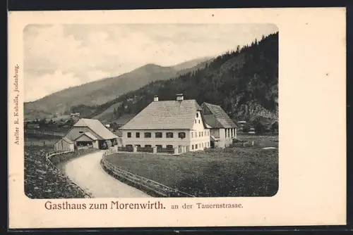 AK Obertauern, Tauernstrasse, Gasthaus zum Morenwirth