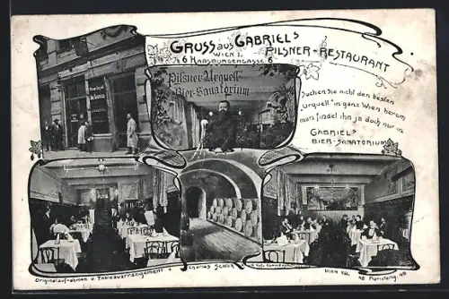 AK Wien, Gabriels Pilsner-Restaurant, Habsburgergasse 6