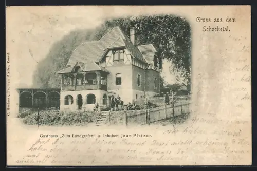 AK Schocketal, Gasthaus Zum Landgrafen, Inh. Jean Pletzer