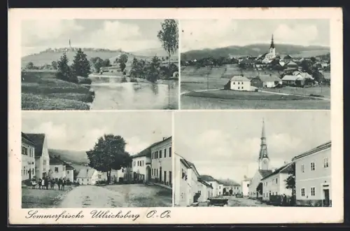AK Ulrichsberg /O.-Oe., vier Motive des Ortes