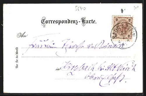 Lithographie Bad Gastein, Ortsansicht, Schreckbrücke, Oberer Wasserfall