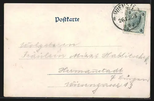 Lithographie Wien, Gastwirtschaft St. Annahof, Concert Saal