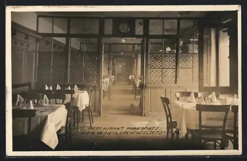 AK Wien, Restaurant Marie Spatz, Neulerchenfelderstrasse 17, Gastraum