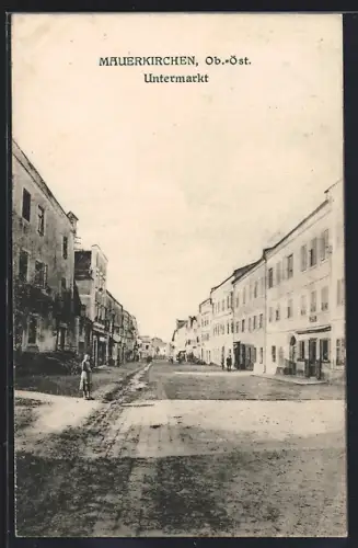 AK Mauerkirchen /Ob.-Öst., Blick auf den Untermarkt