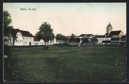AK Vitis /N.-Oe., Ortspartie mit Kirche