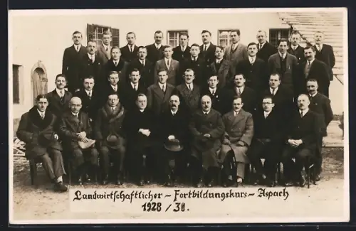 AK Aspach, Landwirtschaftlicher Fortbildungskurs 1928-30