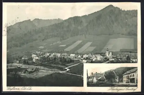 AK Gaflenz, Ortsansicht mit Heubergers Gasthof