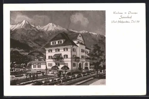 Künstler-AK Bad Hofgastein, Kurhaus-Pension Sonnhof