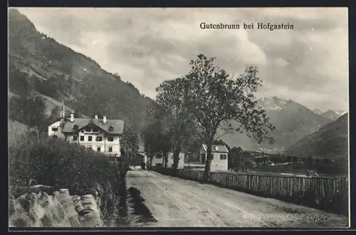 AK Hofgastein, Strassenpartie mit Gutenbrunn
