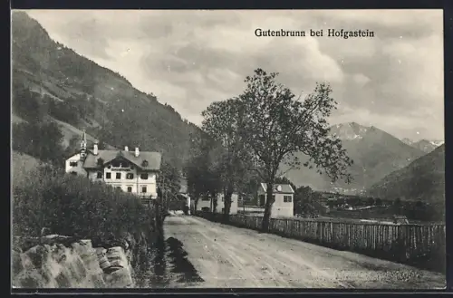 AK Hofgastein, Strassenpartie in Gutenbrunn