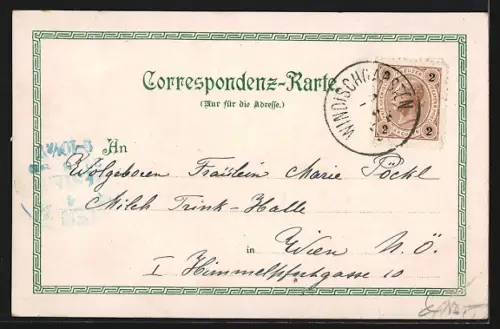 AK Windischgarsten, Ortsansicht gegen Gebirgspanorama