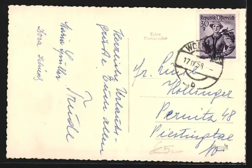 AK Wolfsegg /O.Ö., Ortsansicht vom Ortsrand aus