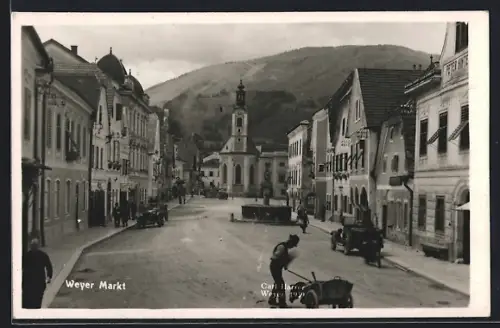 AK Weyer, Markt mit Kirche