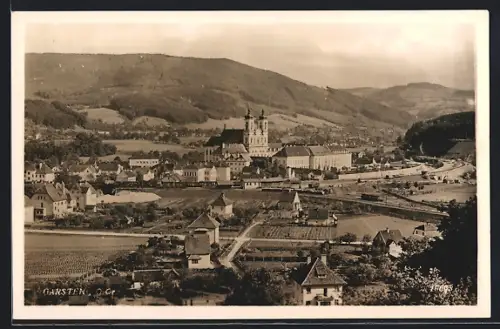 AK Garsten /O. Oe., Teilansicht mit Kirche