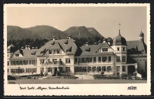 AK Bad Ischl, Allgem. Krankenhaus mit Bergpanorama