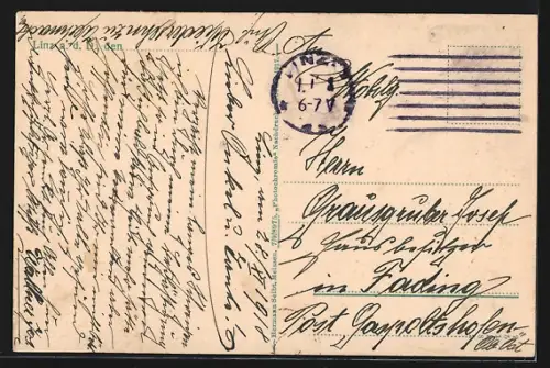 AK Linz a. d. Donau, Kaiser Wilhelmplatz mit Kolosseum