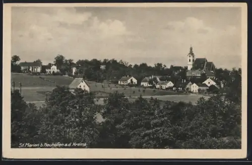 AK St. Marien b. Neuhofen, Ortspartie mit Kirche